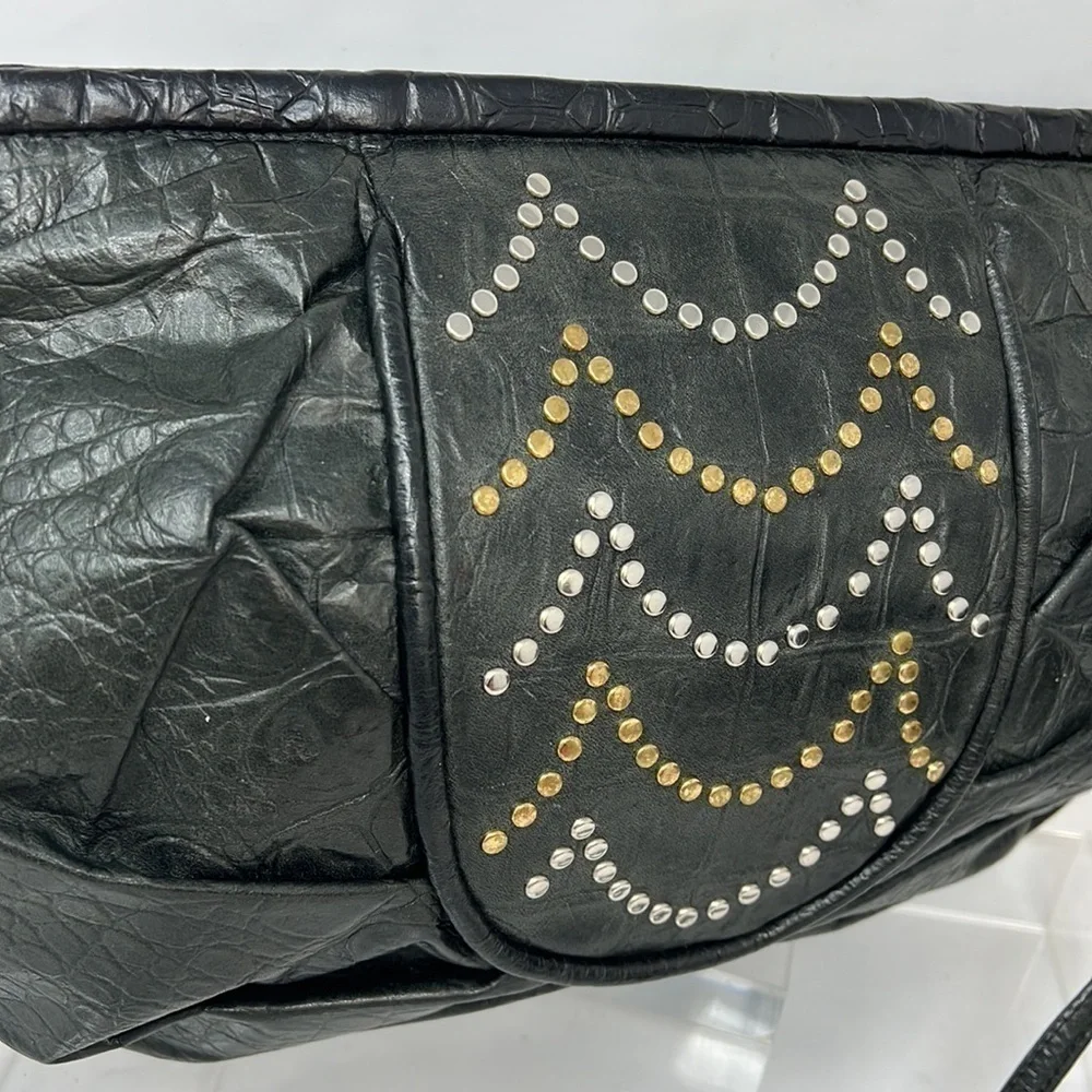 Meyers Large Dark Green Clutch Zip Top Shoulder Bag